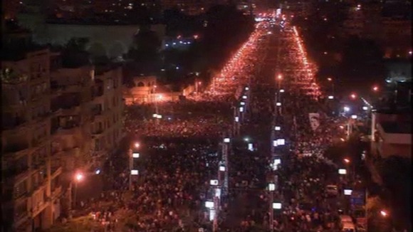 Protests in Cairo.