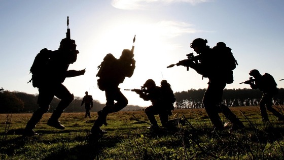 Territorial Army soldiers on exercise