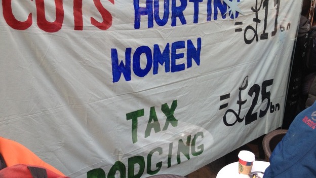 Protests at Starbucks Stores in London