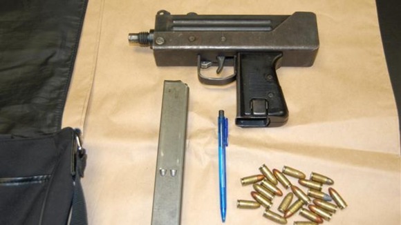 Machine gun seized