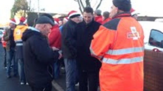 Postal workers on strike in Bristol