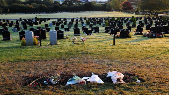 Jimmy Savile's headstone is removed from Woodlands Cemetery, Scarborough in the early hours of October 10.