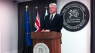 First Minister Carwyn Jones at his monthly media briefing