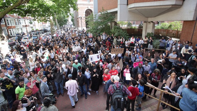 Anger bubbled over as people gathered at Kensington town hall