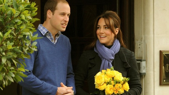 The Duke and Duchess of Cambridge leave the King Edward VII hospital earlier this month
