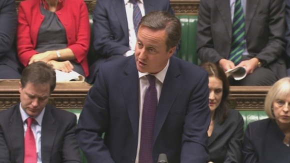 David Cameron addressing the Commmons