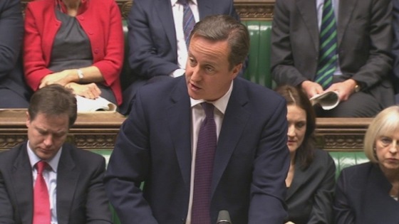David Cameron addressing the Commmons