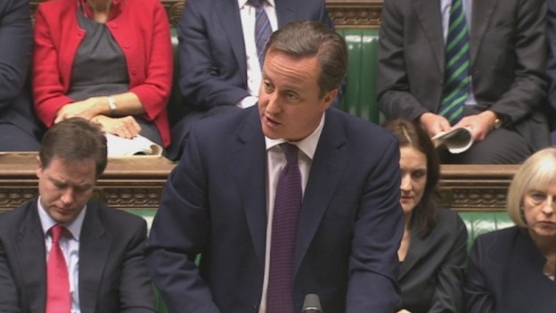 David Cameron addressing the Commmons