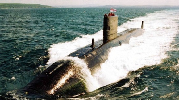 File picture of British nuclear submarine, HMS Trafalgar.