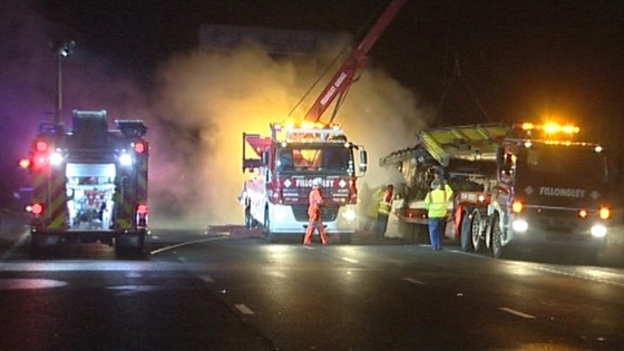 Emergency crews at the scene 
