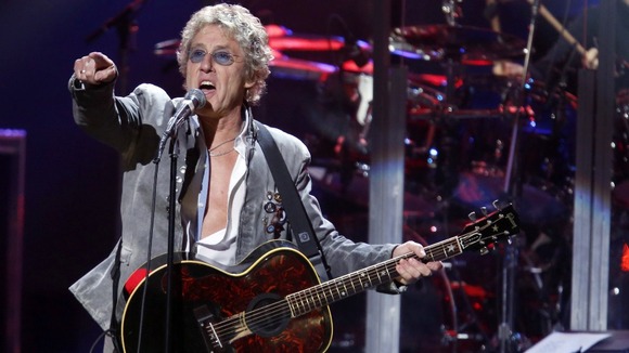Roger Daltrey of The Who performs during the "12-12-12" benefit concert