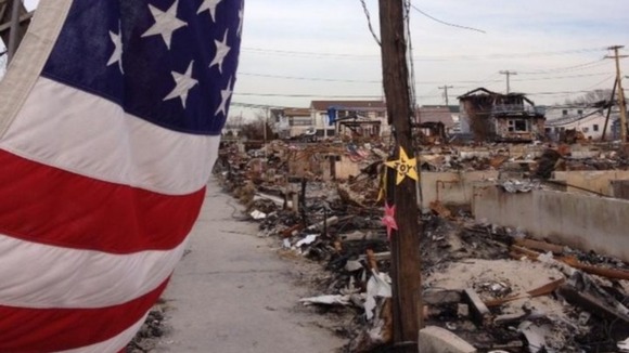 Patriotism and hope in Breezy Point a month and a half after Sandy struck