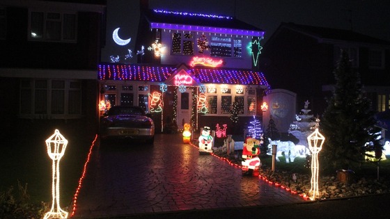 Christmas lights in Burton-Upon-Trent 