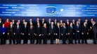 European leaders pose for the traditional family photo at the start of the EU summit