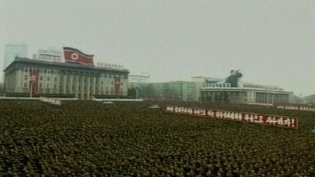Rallying in Pyongyang
