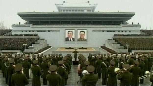 Rallying in Pyongyang