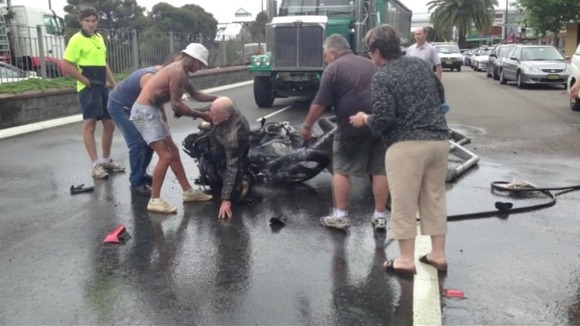 Australian biker crash