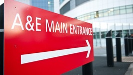 Generic shot of an A&E department sign 