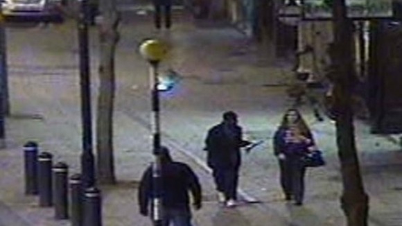 CCTV showing Shelley talking to an unknown man