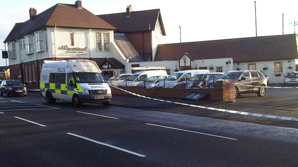 The Wheatsheaf pub in Benton, scene of last night's suspected shooting.