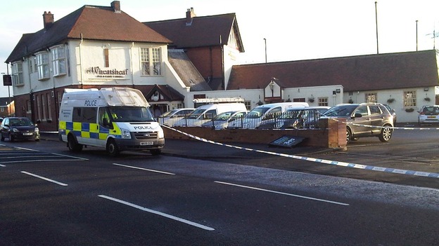The Wheatsheaf pub in Benton, scene of last night's suspected shooting.