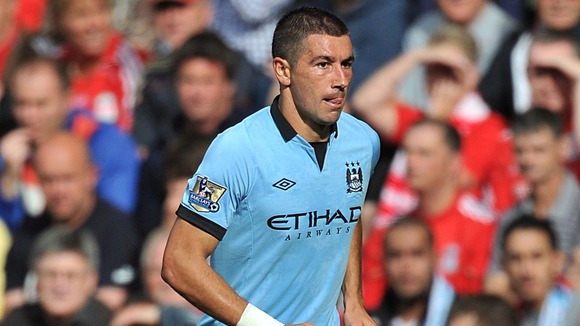 Aleksandar Kolarov, became involved in a heated exchange with a spectator before coming on as a substitute at St James' Park