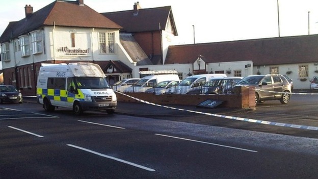 The Wheatsheaf pub in Benton, scene of the shooting.