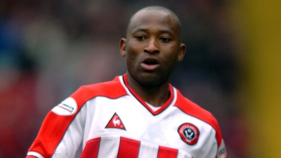 Peter Ndlovu seen playing for Sheffield United