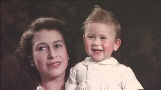 Intimate family portrait of the Queen