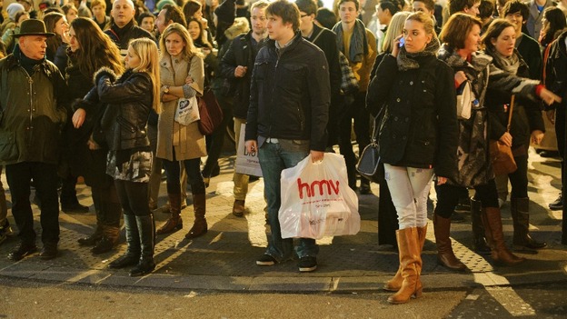 Shoppers on Oxford Street.