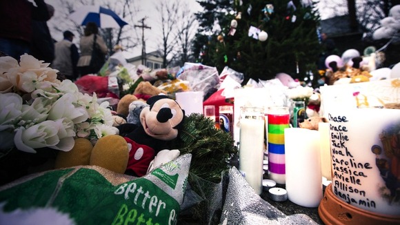 Sandy Hook village tributes