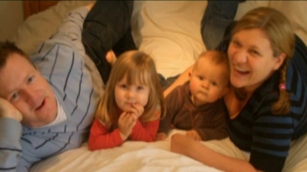 Jane Sherriff with her husband Phillip and their two children