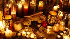 Flowers, candles and stuffed animals are seen at a makeshift memorial in Newtown