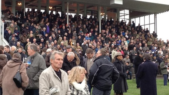 Busy stands at Folkestone Race Course