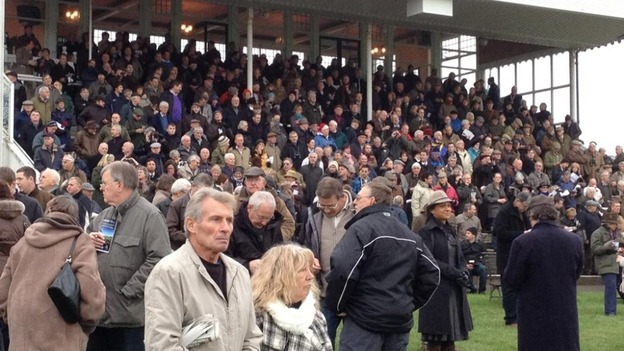 Busy stands at Folkestone Race Course 