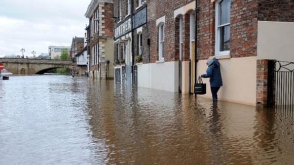 Flooding on the River Ouse in York
