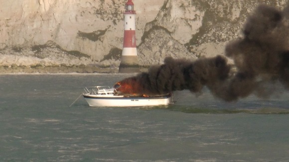 Boat fire
