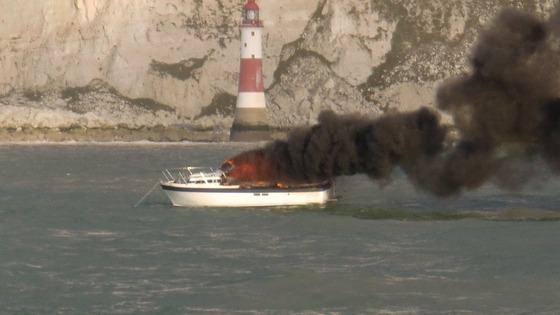 Boat fire