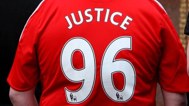 Fan pays tribute to the 96 victims of Hillsborough.
