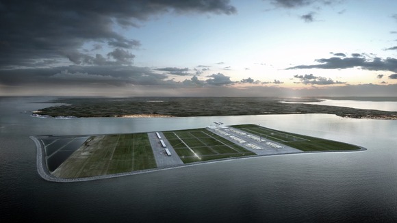 Artist's impression of airport