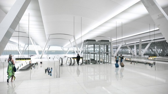 Artist's impression of airport