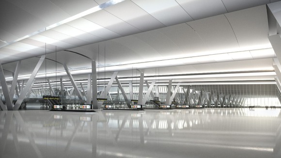 Artist's impression of airport