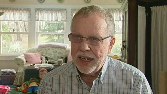 Retired psychologist Gene Rosen in his home in Newtown, Connecticut