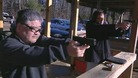 A member of a shooting range in practice
