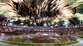 Fireworks at the Opening Ceremony of the London 2012 Olympic Games 