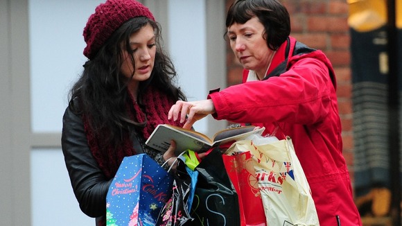 Christmas shoppers out in York city centre