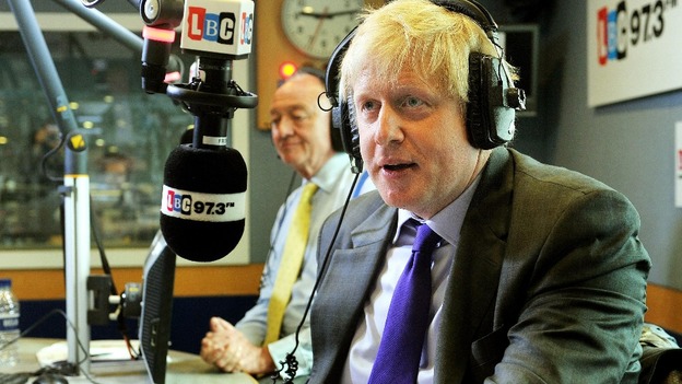 London Mayor Boris Johnson and his rival Ken Livingston