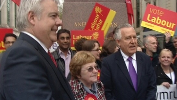 Carwyn Jones, Heather Joyce and Peter Hain