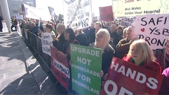 Bronglais Hospital protest