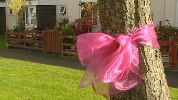 A pink ribbon